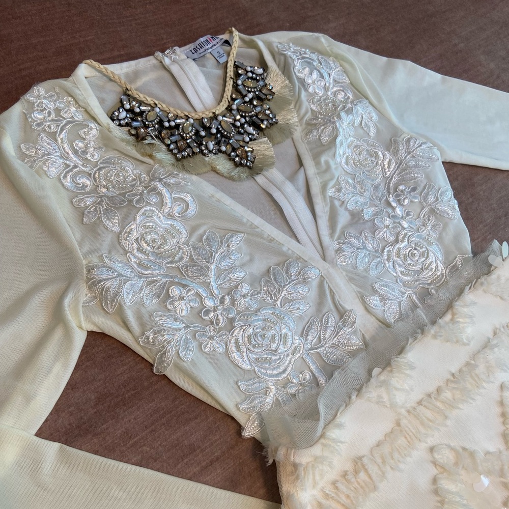 Fashion Nova Embroidered Bodysuit